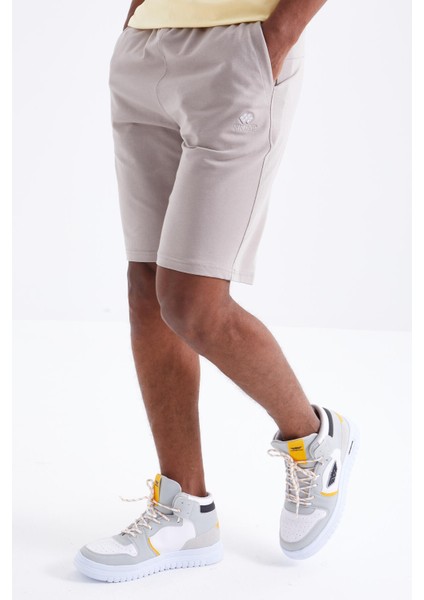 Koyu Bej Bağcıklı Standart Kalıp Basic Erkek Şort - 81212 fırsatları