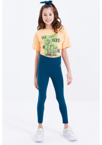 Zümrüt Yüksek Bel Dar Paça Kız Çocuk Tayt - 75047 modelleri