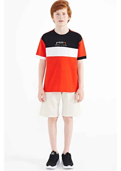 Fiesta Renk Geçişli Nakışlı Oversize Erkek Çocuk T-Shirt - 11159 fiyatları