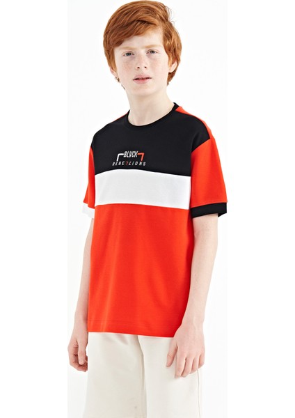 Fiesta Renk Geçişli Nakışlı Oversize Erkek Çocuk T-Shirt - 11159 fırsatları