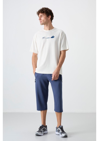 Petrol Fermuar Cepli Standart Kalıp Klasik Paça Erkek Kapri - 83091 fiyatları