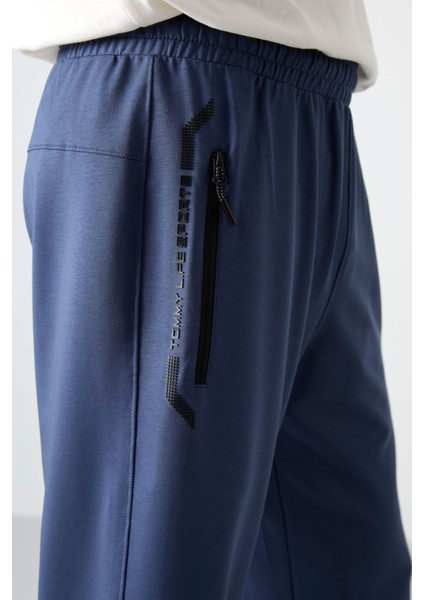 Petrol Fermuar Cepli Standart Kalıp Klasik Paça Erkek Kapri - 83091 modelleri