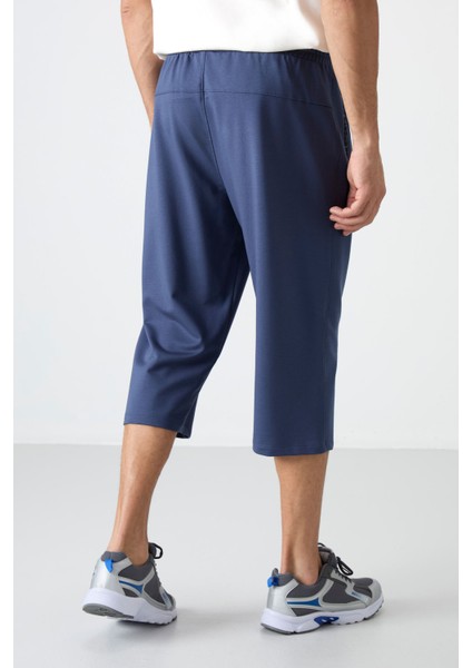 Petrol Fermuar Cepli Standart Kalıp Klasik Paça Erkek Kapri - 83091 indirimleri