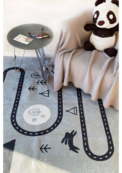 Kantabria Figürlü Gri Polyester Dikdörtgen Modern Desenli Pamuk Makinada Yıkanabilir Hav Toz Vermez Leke Tutmayan Kaymaz Taban Dijital Makine Baskı Salon Yolluk Mutfak Halı fiyatları