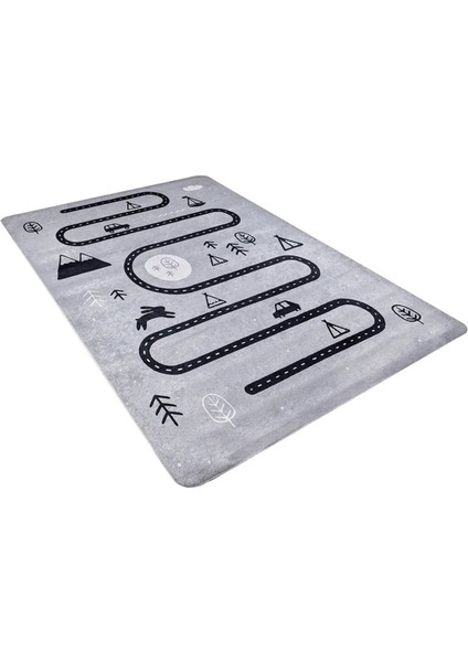 Kantabria Figürlü Gri Polyester Dikdörtgen Modern Desenli Pamuk Makinada Yıkanabilir Hav Toz Vermez Leke Tutmayan Kaymaz Taban Dijital Makine Baskı Salon Yolluk Mutfak Halı modelleri