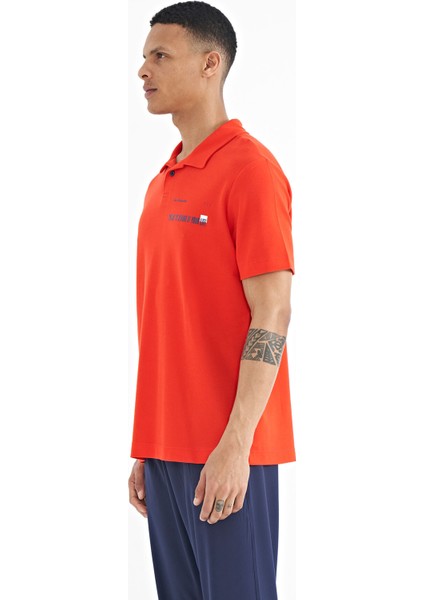 Fiesta Yazı Baskılı Standart Form Polo Yaka Erkek T-shirt - 88236 fırsatları