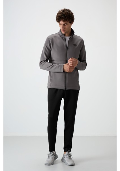 Bran Koyu Gri - Siyah Scuba Kumaş Erkek Eşofman Takım - 85199 fiyatları