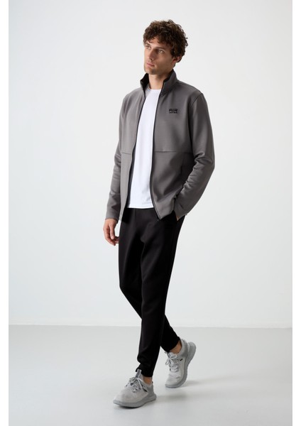 Bran Koyu Gri - Siyah Scuba Kumaş Erkek Eşofman Takım - 85199 indirimleri