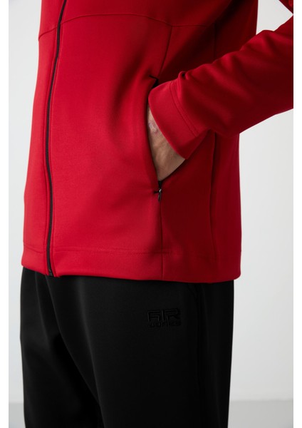 Bran Kırmızı - Siyah Scuba Kumaş Erkek Eşofman Takım - 85199 modelleri