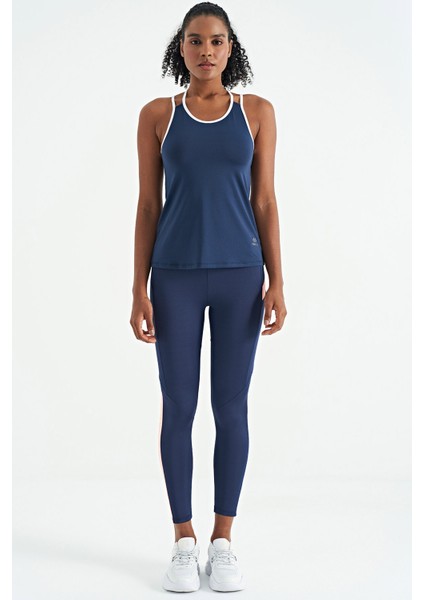 İndigo Çift Askılı Sırt Detaylı Standart Kalıp Kadın Spor Atlet - 97258 modelleri