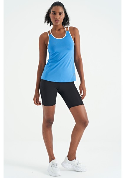 Saks Çift Askılı Sırt Detaylı Standart Kalıp Kadın Spor Atlet - 97258