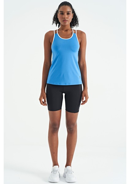 Saks Çift Askılı Sırt Detaylı Standart Kalıp Kadın Spor Atlet - 97258 modelleri