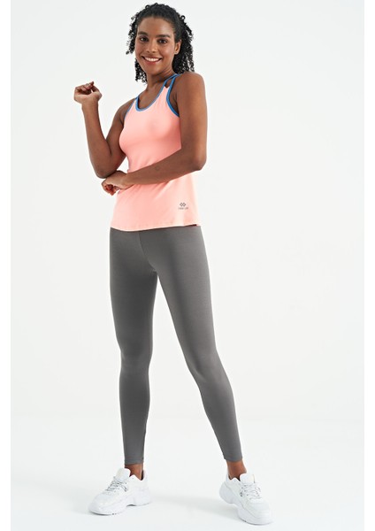 Yavruagzı Çift Askılı Sırt Detaylı Standart Kalıp Kadın Spor Atlet - 97258