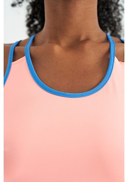 Yavruagzı Çift Askılı Sırt Detaylı Standart Kalıp Kadın Spor Atlet - 97258 modelleri