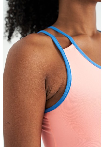 Yavruagzı Çift Askılı Sırt Detaylı Standart Kalıp Kadın Spor Atlet - 97258 indirimleri