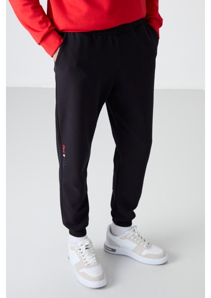 Lacivert Bağcıklı Dar Paça Erkek Eşofman Alt - 84999