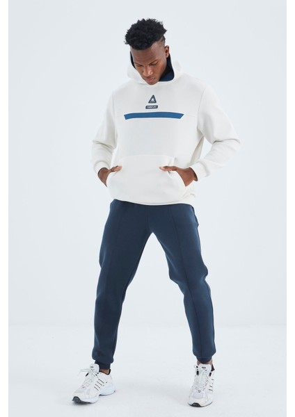 İndigo Bağcıklı Ön Dikiş Detaylı Standart Kalıp Erkek Eşofman Alt - 84994 modelleri