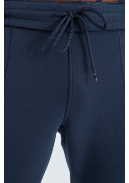 İndigo Bağcıklı Ön Dikiş Detaylı Standart Kalıp Erkek Eşofman Alt - 84994 fırsatları