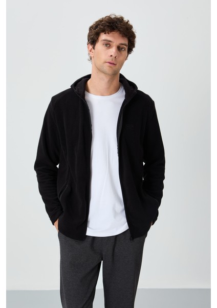 Connell Siyah Rahat Kalıp Polar Erkek Sweatshirt - 88313