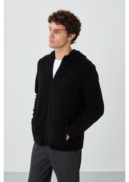 Connell Siyah Rahat Kalıp Polar Erkek Sweatshirt - 88313 modelleri