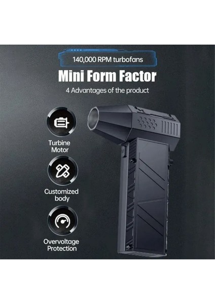Mini X6 Şiddetli Fan Güçlü Fan Elektrikli Süpürge 140000RPM Fırçasız Turbo Jet Fan Ev Dış Mekan Elektrikli El Aletleri Için (Yurt Dışından) fırsatları