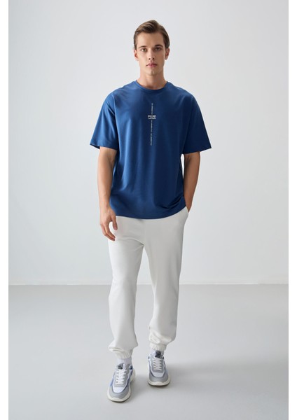Parlament Pamuklu Kalın Yumuşak Dokulu Oversize Fit Baskılı Erkek T-Shirt - 88373 modelleri