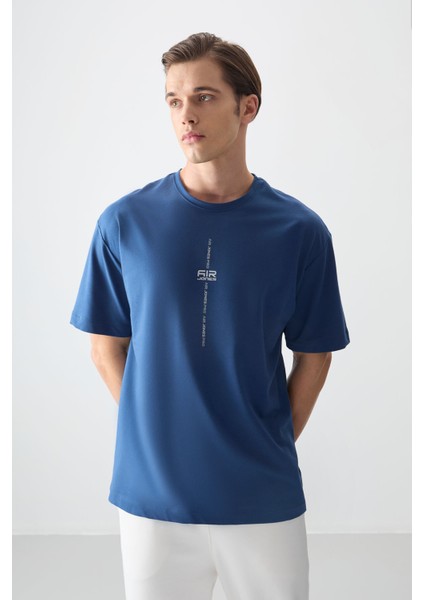Parlament Pamuklu Kalın Yumuşak Dokulu Oversize Fit Baskılı Erkek T-Shirt - 88373 fırsatları
