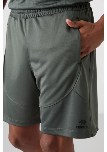 Haki Polyester Kalın Yumuşak Comfort Fit Erkek Şort - 81271 modelleri