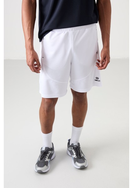 Beyaz Polyester Kalın Yumuşak Comfort Fit Erkek Şort - 81271 modelleri