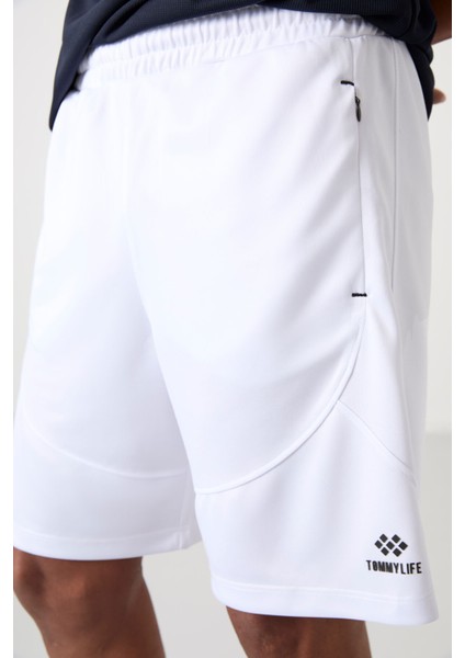Beyaz Polyester Kalın Yumuşak Comfort Fit Erkek Şort - 81271 fırsatları