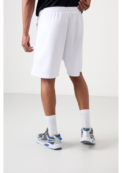 Beyaz Polyester Kalın Yumuşak Comfort Fit Erkek Şort - 81271 indirimleri