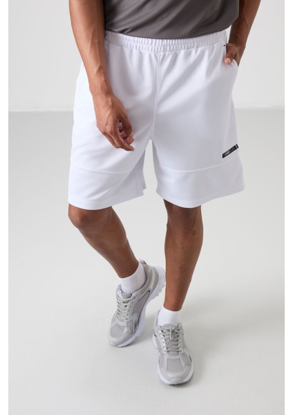 Beyaz Polyester Kalın Yumuşak Comfort Fit Erkek Şort - 81272 fiyatları