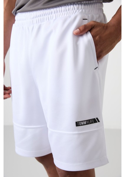 Beyaz Polyester Kalın Yumuşak Comfort Fit Erkek Şort - 81272 modelleri