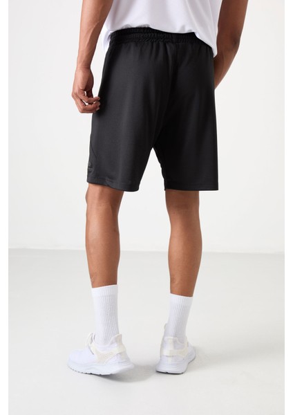Siyah Polyester Kalın Yumuşak Comfort Fit Erkek Şort - 81271 fırsatları