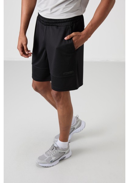Siyah Polyester Kalın Yumuşak Comfort Fit Erkek Şort - 81272 fiyatları