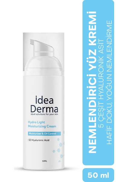 5D Hyaluronic Acid Hydro Light Nemlendirici Krem 50 ml