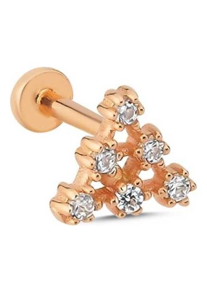 Üçgen Model Taşlı Tragus Piercing