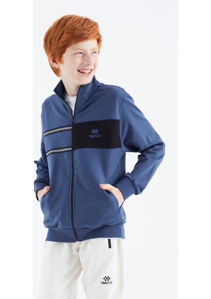 Parlament Dik Yaka Erkek Çocuk Sweatshirt - 11183