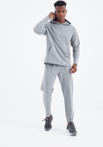 Rex Gri Melanj Basic Erkek Eşofman Takım - 85232