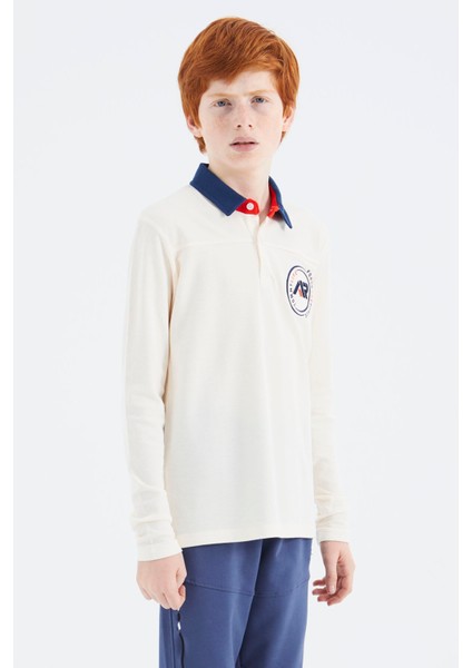 Ekru Polo Yaka Erkek Çocuk T-Shirt - 11172 fırsatları