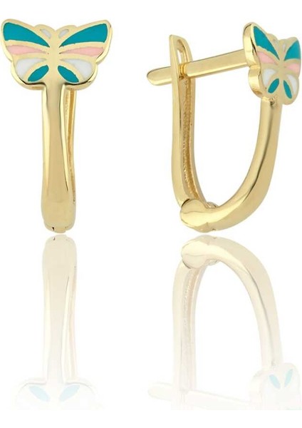 Mineli Kelebek J Çocuk Küpesi