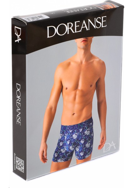 Erkek Mavi Yılbaşı Tema Tavşan Baskılı Boxer 1732 modelleri