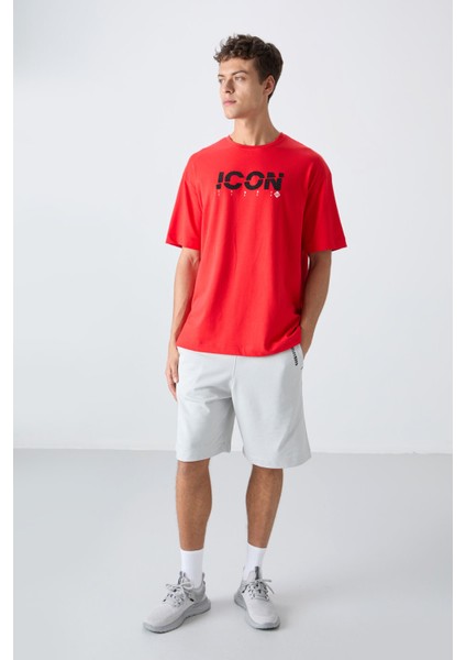 Fiesta Pamuklu Kalın Yumuşak Dokulu Oversize Fit Baskılı Erkek T-Shirt - 88331 fiyatları