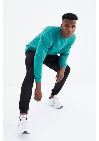 Keith Deniz Yeşili - Siyah Basic Erkek Eşofman Takım - 85231 modelleri