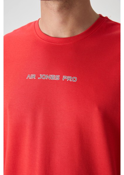 Fiesta Pamuklu Kalın Yüzeyi Dokulu Oversize Fit Baskılı Erkek T-Shirt - 88364 modelleri