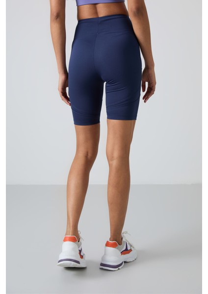 İndigo Polyester Esnek Standart Fit Performans Kadın Biker Tayt - 91013 indirimleri