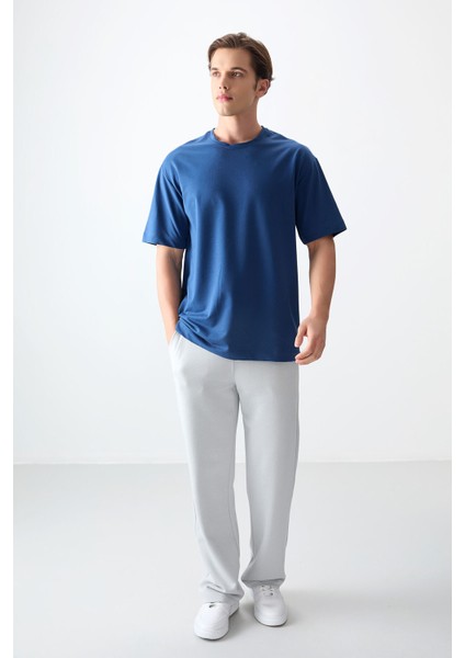 Parlament Pamuklu Kalın Yumuşak Dokulu Oversize Fit Basic Erkek T-Shirt - 88377 fırsatları