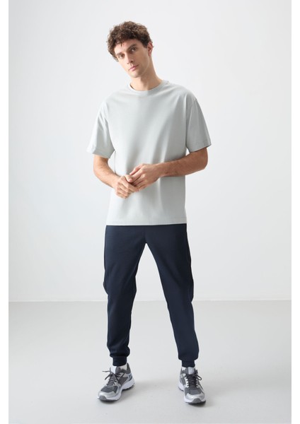 Taş %100 Pamuk Kalın Yumuşak Dokulu Oversize Fit Basic Erkek T-Shirt - 88353 fiyatları