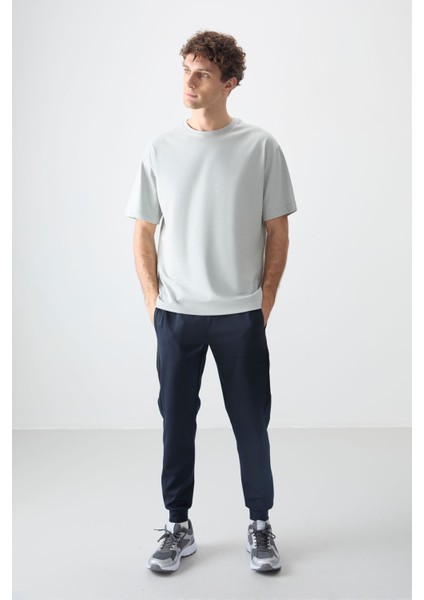 Taş %100 Pamuk Kalın Yumuşak Dokulu Oversize Fit Basic Erkek T-Shirt - 88353 fırsatları