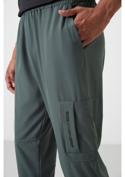 Haki Polyester İnce Yumuşak Comfort Fit Erkek Eşofman Alt - 82120 modelleri